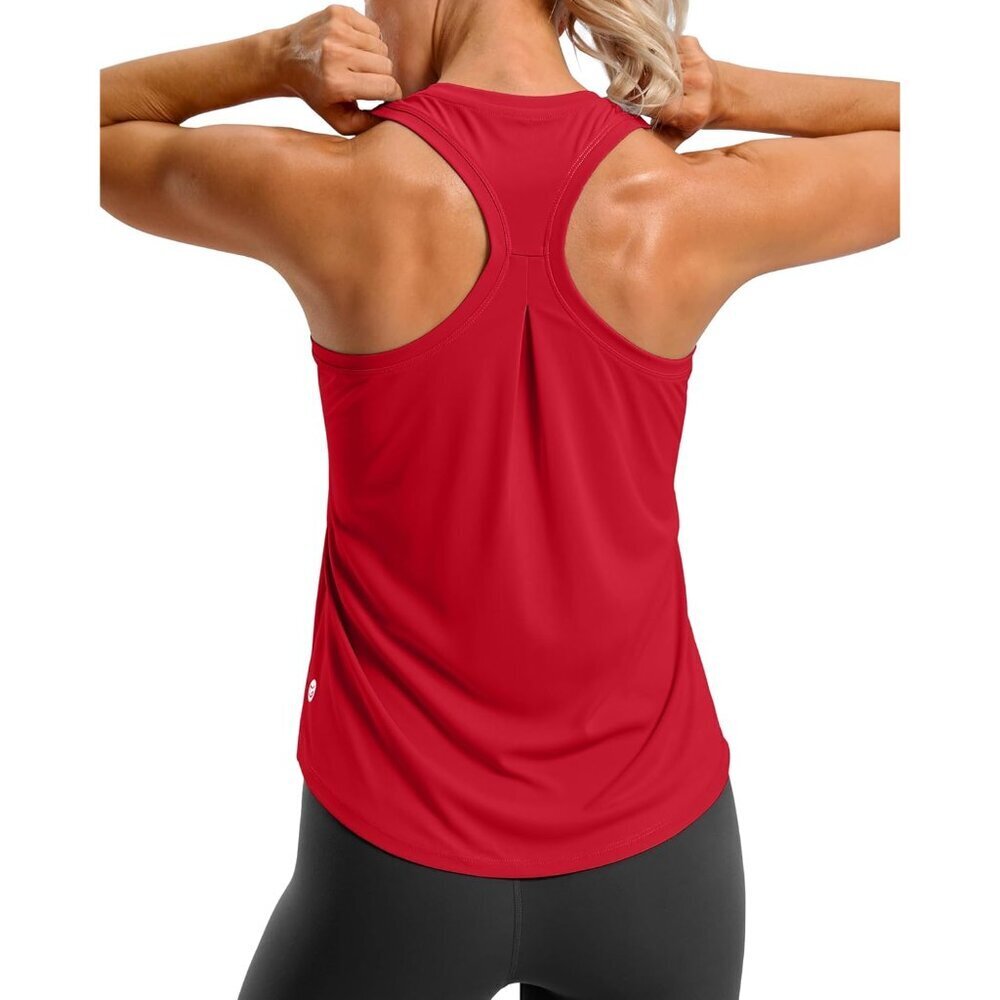 Women's Athletic Tank Top Polyester Racerback Yoga Gym Running Loose Fit